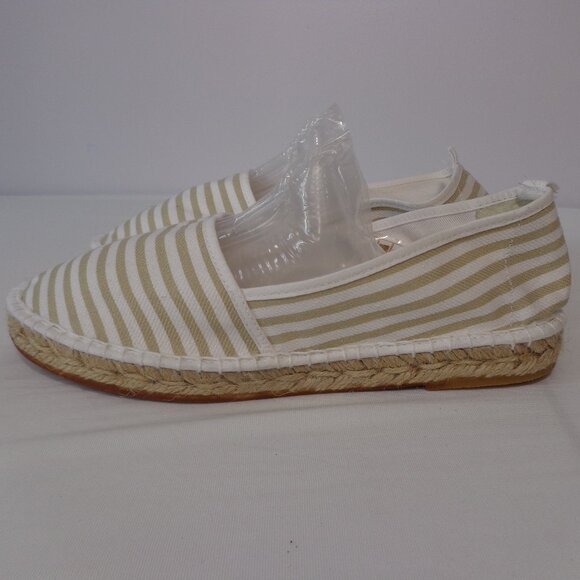 Saks Fifth Avenue Threads Women's Canvas Shoes Stripped Slip on Size 8 (EU39) - Picture 1 of 7